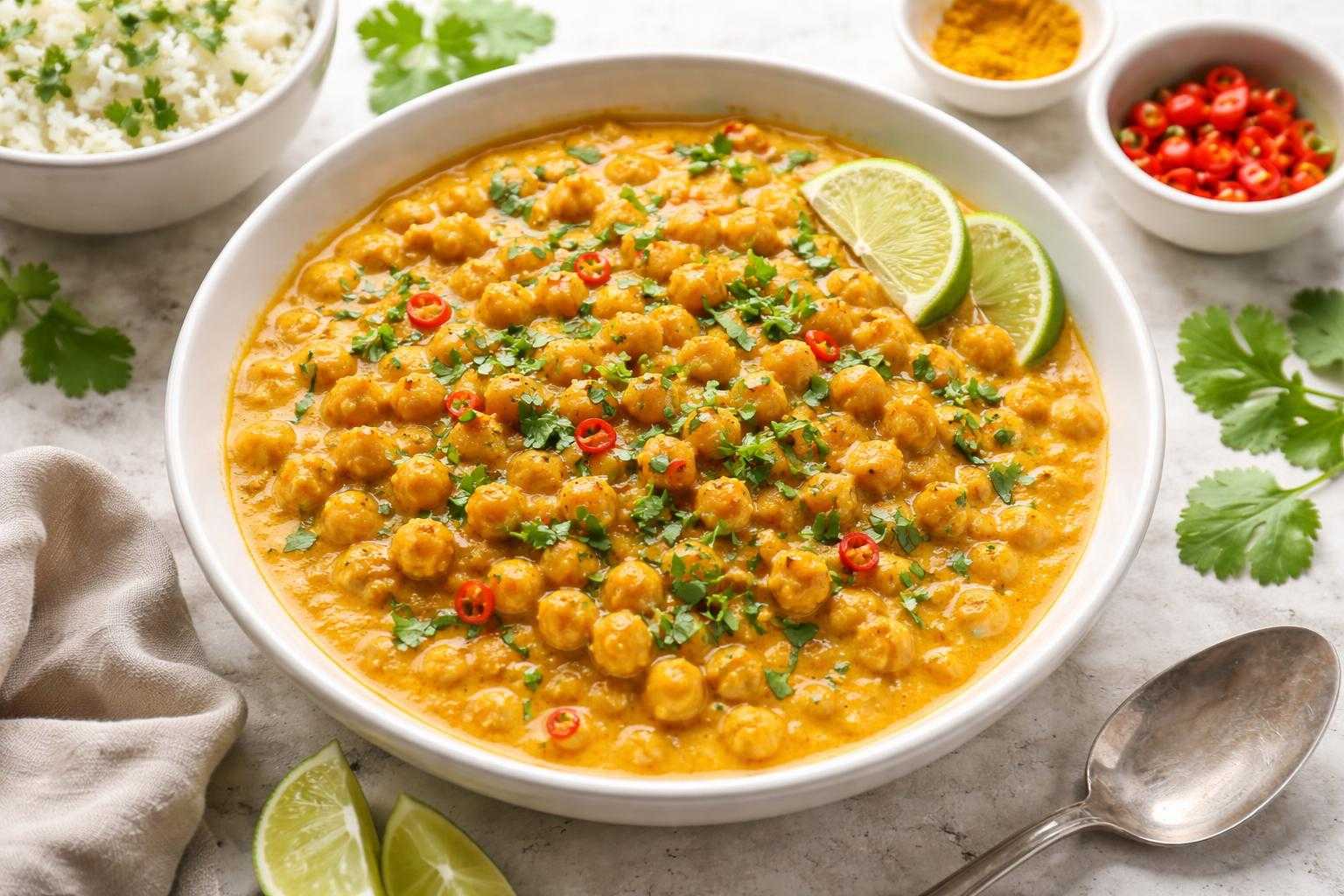 Curry crémeux épicé de pois chiches