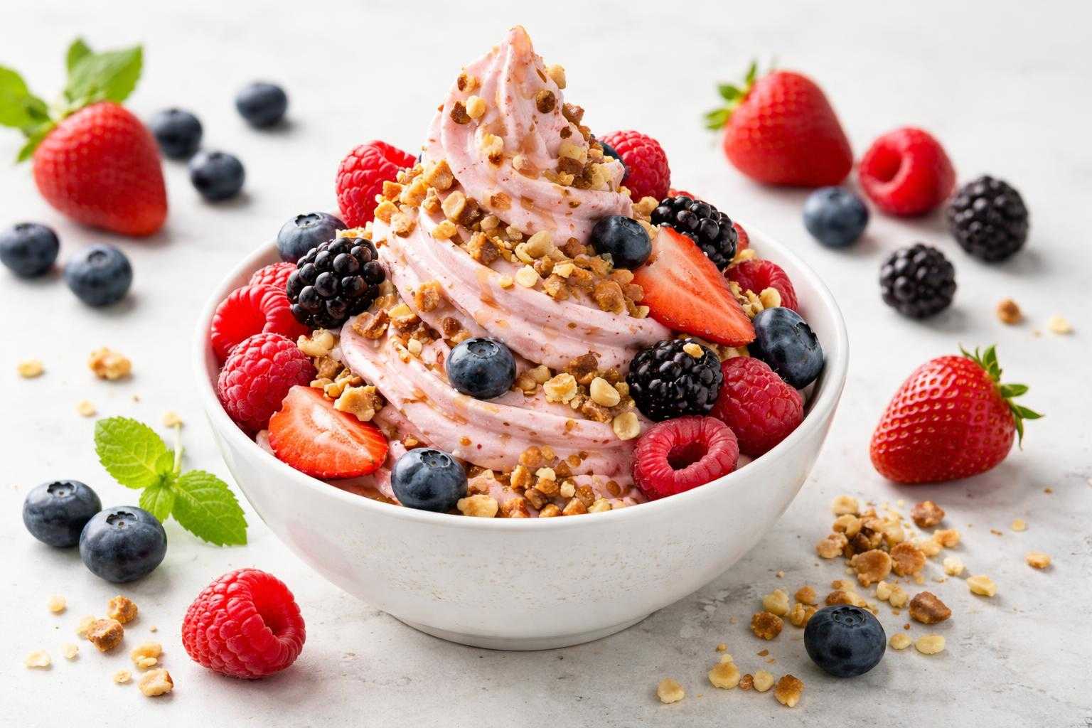 Yaourt glacé aux fruits rouges