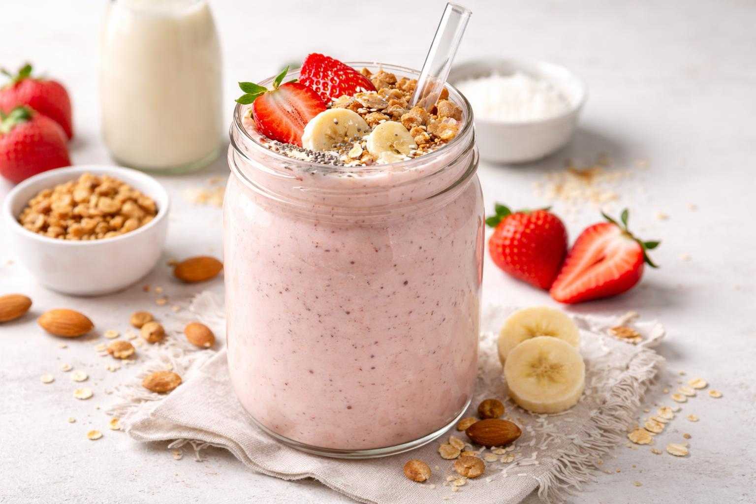 Smoothie gourmand au lait d'amande maison