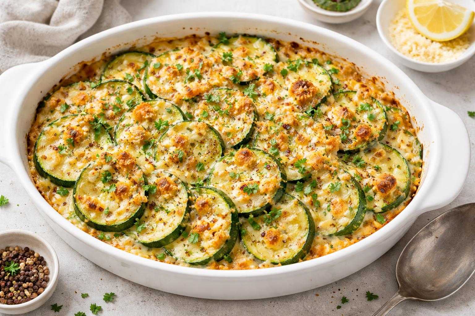Gratin de courgettes gratinées au fromage