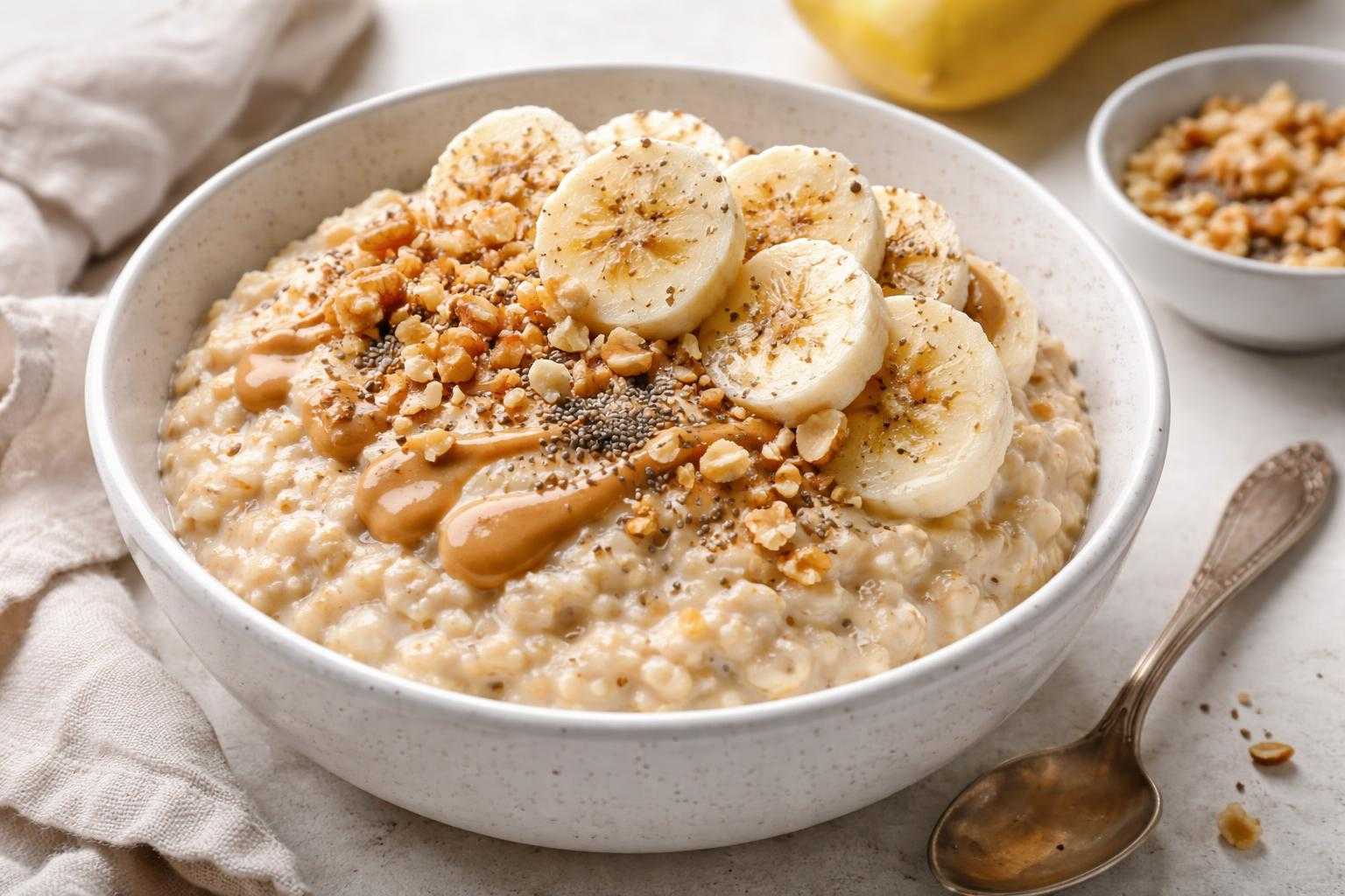 Porridge crèmeux a l'avoine et banane